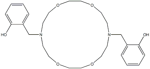 7,16-Bis(2-hydroxybenzyl)-1,4,10,13-tetraoxa-7,16-diazacyclooctadecane Struktur