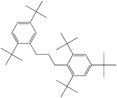 1-(2,4,6-Tri-tert-butylphenyl)-3-(2,5-di-tert-butylphenyl)propane Struktur