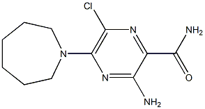 3-Amino-6-chloro-5-[(hexahydro-1H-azepin)-1-yl]pyrazine-2-carboxamide Struktur