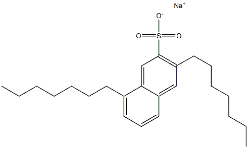 3,8-Diheptyl-2-naphthalenesulfonic acid sodium salt Struktur