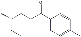 [S,(+)]-1-(4-Methylphenyl)-4-methyl-1-hexanone Struktur