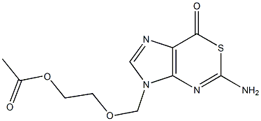 5-Amino-3-[(2-acetoxyethoxy)methyl]imidazo[4,5-d][1,3]thiazin-7(3H)-one Struktur