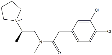 1-[(R)-2-[N-(3,4-Dichlorophenylacetyl)-N-methylamino]-1-methylethyl]pyrrolidinium Struktur