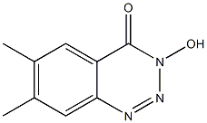 6,7-Dimethyl-3-hydroxy-1,2,3-benzotriazin-4(3H)-one Struktur