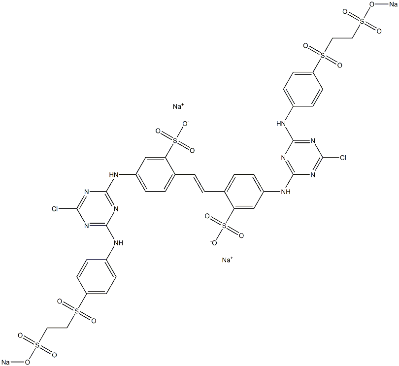 4,4'-Bis[4-chloro-6-[4-[2-(sodiooxysulfonyl)ethylsulfonyl]anilino]-s-triazin-2-ylamino]stilbene-2,2'-disulfonic acid disodium salt Struktur