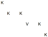 Vanadium pentapotassium Struktur