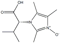 3-[(R)-1-Carboxy-2-methylpropyl]-2,4,5-trimethyl-3H-imidazole 1-oxide Struktur