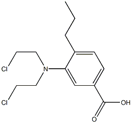 3-[Bis(2-chloroethyl)amino]-4-propylbenzoic acid Struktur