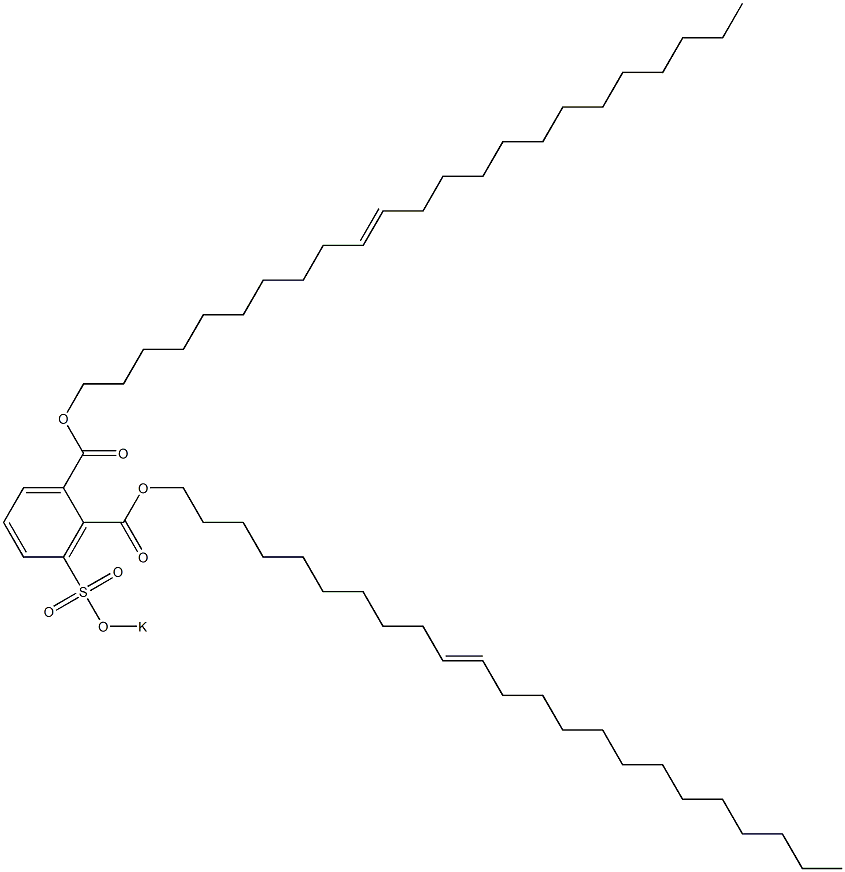 3-(Potassiosulfo)phthalic acid di(10-tricosenyl) ester Struktur