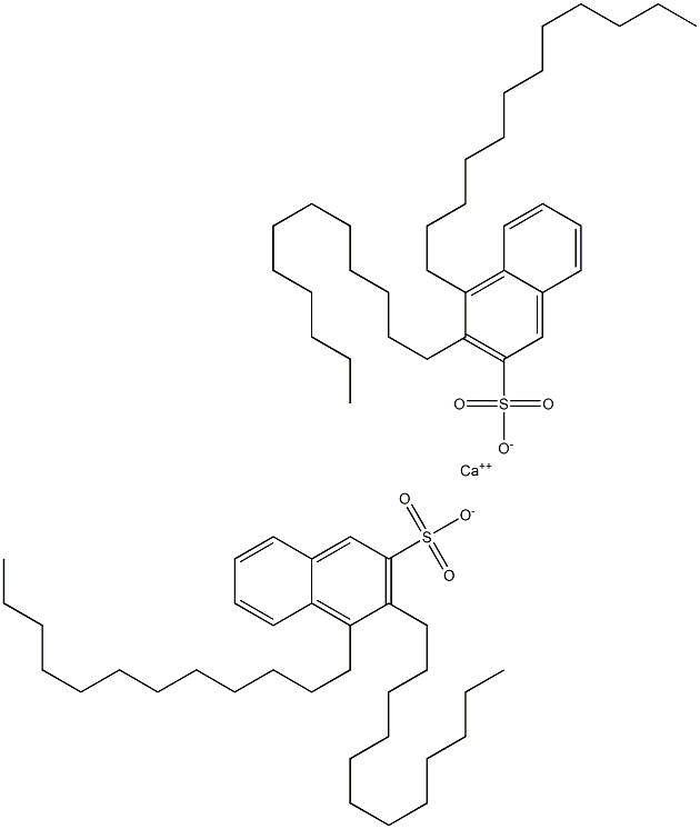 Bis(3,4-didodecyl-2-naphthalenesulfonic acid)calcium salt Struktur