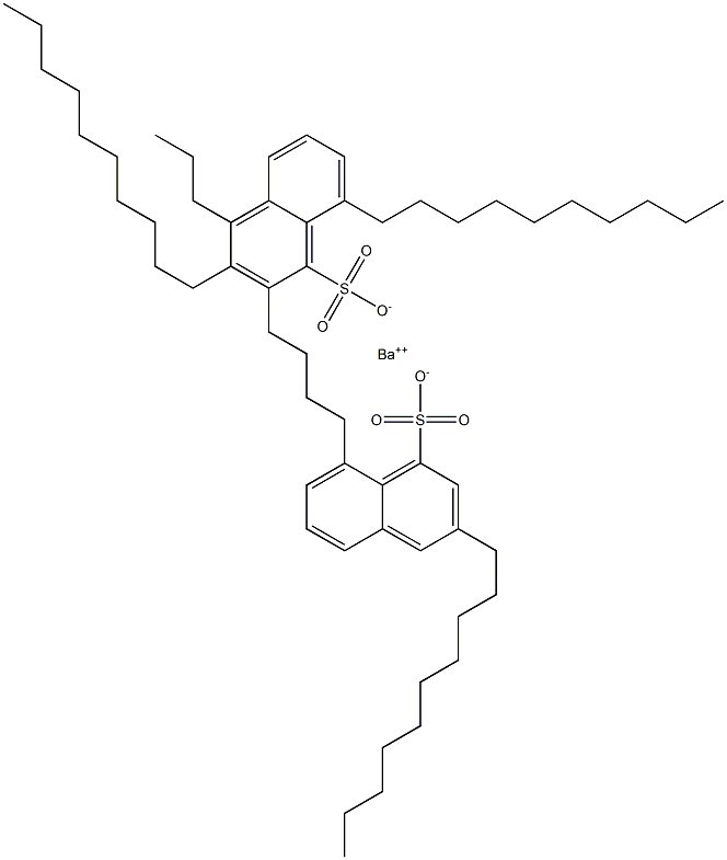 Bis(3,8-didecyl-1-naphthalenesulfonic acid)barium salt Struktur