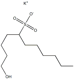 1-Hydroxyundecane-5-sulfonic acid potassium salt Struktur