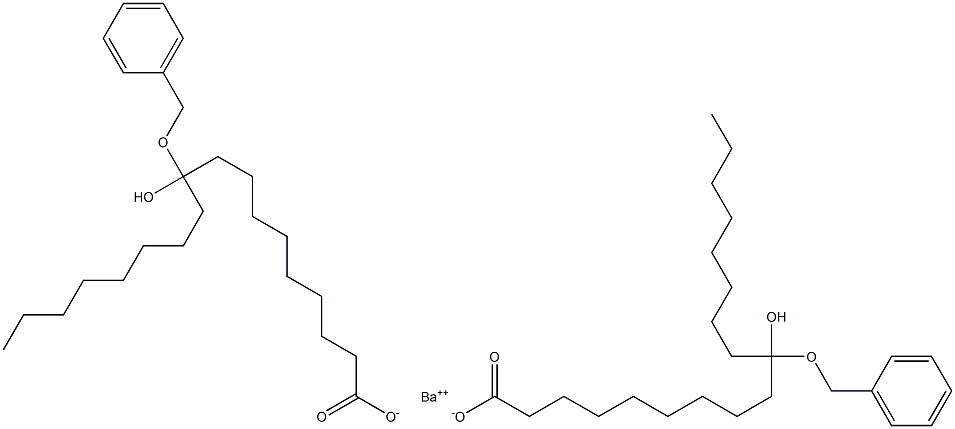 Bis(10-benzyloxy-10-hydroxystearic acid)barium salt Struktur