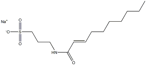 3-(2-Decenoylamino)-1-propanesulfonic acid sodium salt Struktur