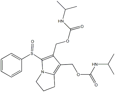 2,3-Dihydro-5-phenylsulfinyl-1H-pyrrolizine-6,7-dimethanol bis[N-(isopropyl)carbamate] Struktur