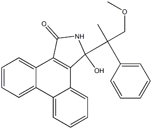 2,3-Dihydro-3-(1-methoxy-2-phenylpropan-2-yl)-3-hydroxy-1H-dibenz[e,g]isoindol-1-one Struktur