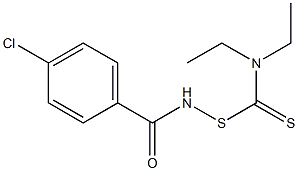 N-[(Diethylamino)(thiocarbonyl)thio]-4-chlorobenzamide Struktur