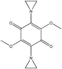 3,6-Dimethoxy-2,5-di(1-aziridinyl)-p-benzoquinone Struktur