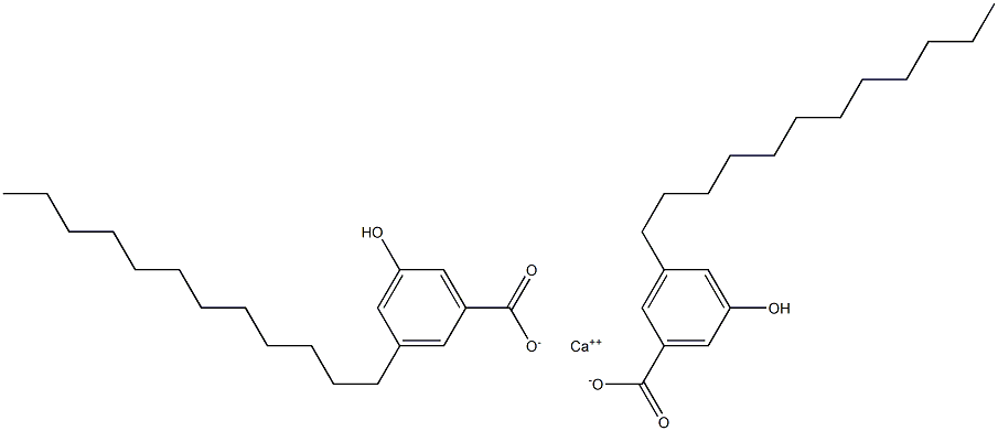 Bis(3-dodecyl-5-hydroxybenzoic acid)calcium salt Struktur