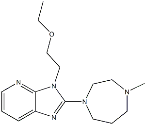 3-(2-Ethoxyethyl)-2-[(hexahydro-4-methyl-1H-1,4-diazepin)-1-yl]-3H-imidazo[4,5-b]pyridine Struktur