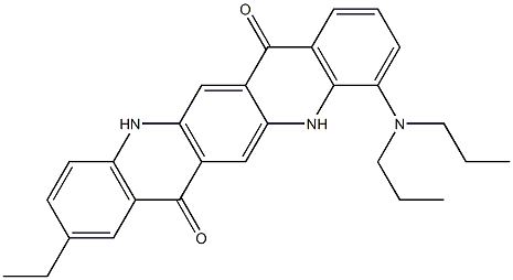 4-(Dipropylamino)-9-ethyl-5,12-dihydroquino[2,3-b]acridine-7,14-dione Struktur