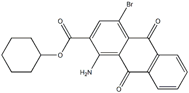 1-Amino-4-bromo-9,10-dioxo-9,10-dihydroanthracene-2-carboxylic acid cyclohexyl ester Struktur