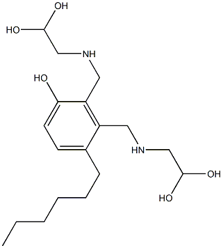 2,3-Bis[[(2,2-dihydroxyethyl)amino]methyl]-4-hexylphenol Struktur