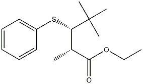 (2S,3S)-2,4,4-Trimethyl-3-(phenylthio)valeric acid ethyl ester Struktur