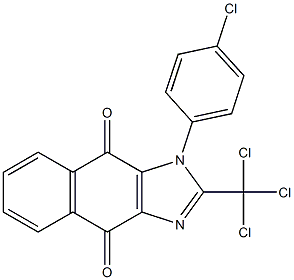 1-(4-Chlorophenyl)-2-trichloromethyl-1H-naphth[2,3-d]imidazole-4,9-dione Struktur