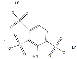 3-Amino-1,2,4-benzenetrisulfonic acid trilithium salt Struktur