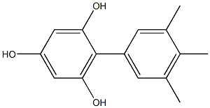 2-(3,4,5-Trimethylphenyl)benzene-1,3,5-triol Struktur