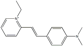 2-[2-[4-(Dimethylamino)phenyl]ethenyl]-1-ethylpyridinium Struktur