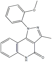 1-(2-Methoxyphenyl)-3-methyl-1H-pyrazolo[4,3-c]quinolin-4(5H)-one Struktur