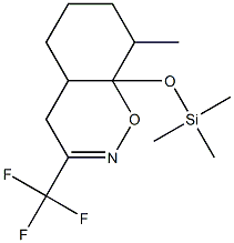 8a-(Trimethylsiloxy)-3-(trifluoromethyl)-4a,5,6,7,8,8a-hexahydro-8-methyl-4H-1,2-benzoxazine Struktur