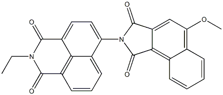 N-[(2,3-Dihydro-2-ethyl-1,3-dioxo-1H-benzo[de]isoquinoline)-6-yl]-4-methoxynaphthalimide Struktur