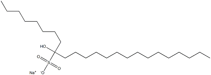 9-Hydroxytetracosane-9-sulfonic acid sodium salt Struktur