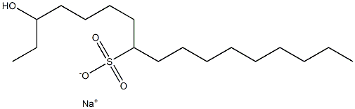 3-Hydroxyheptadecane-8-sulfonic acid sodium salt Struktur