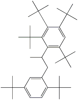 2-(2,3,4,6-Tetra-tert-butylphenyl)-1-(2,5-di-tert-butylphenyl)propane Struktur