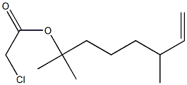 Chloroacetic acid 1,1,5-trimethyl-6-heptenyl ester Struktur