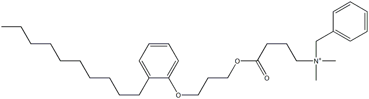 N,N-Dimethyl-N-benzyl-N-[3-[[3-(2-decylphenyloxy)propyl]oxycarbonyl]propyl]aminium Struktur