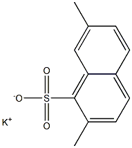 2,7-Dimethyl-1-naphthalenesulfonic acid potassium salt Struktur