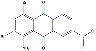 1-Amino-2,4-dibromo-7-nitroanthraquinone Struktur