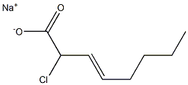 2-Chloro-3-octenoic acid sodium salt Struktur