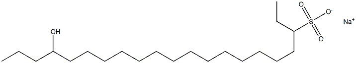 18-Hydroxyhenicosane-3-sulfonic acid sodium salt Struktur