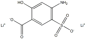 4-Amino-5-sulfosalicylic acid dilithium salt Struktur