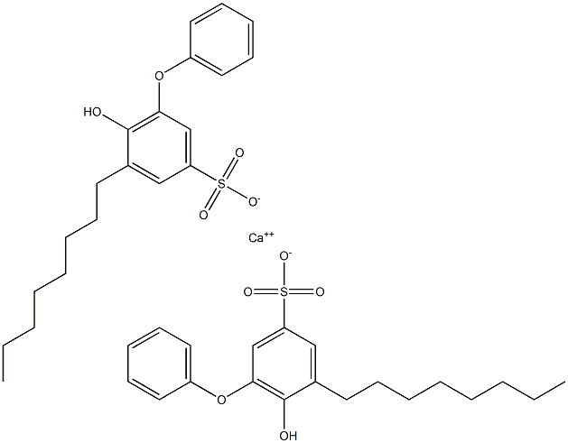 Bis(6-hydroxy-5-octyl[oxybisbenzene]-3-sulfonic acid)calcium salt Struktur