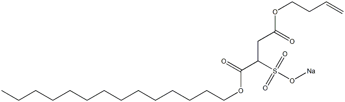 2-(Sodiosulfo)succinic acid 1-tetradecyl 4-(3-butenyl) ester Struktur