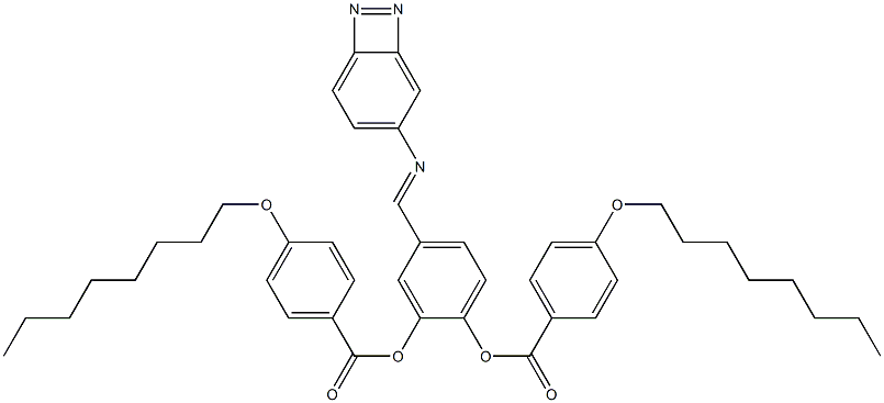 Bis[4-(octyloxy)benzoic acid]4-[(azobenzen-4-yl)iminomethyl]-1,2-phenylene ester Struktur