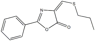 4-Propylthiomethylene-2-phenyloxazol-5(4H)-one Struktur