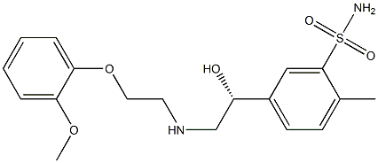 5-[(R)-1-Hydroxy-2-[[2-(2-methoxyphenoxy)ethyl]amino]ethyl]-2-methylbenzenesulfonamide Struktur